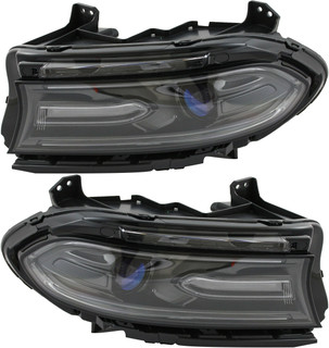 2015 Dodge Charger Headlights Driver Left and Passenger Right Side Halogen