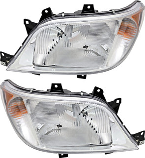 2003-2006 Freightliner Sprinter 3500 Headlights Driver Left and Passenger Right Side Halogen