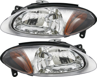 1997-2003 Ford Escort Headlights Driver Left and Passenger Right Side Halogen