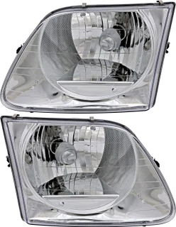 1997-2003 Ford F150 Headlights Driver Left and Passenger Right Side Halogen