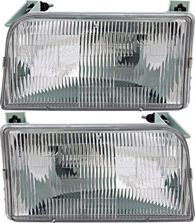 1992-1996 Ford Bronco Headlights Driver Left and Passenger Right Side Halogen