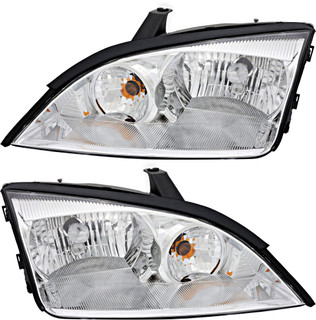 2005-2007 Ford Focus Headlights Driver Left and Passenger Right Side Halogen