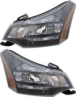 2009-2011 Ford Focus Headlights Driver Left and Passenger Right Side Halogen