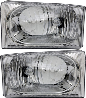2002-2004 Ford F550 Headlights Driver Left and Passenger Right Side Halogen