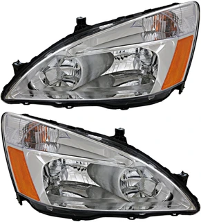 2003-2007 Honda Accord Headlights Driver Left and Passenger Right Side Halogen