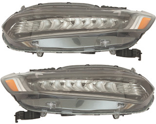 2018-2020 Honda Accord Sedan Touring Headlights Driver Left and Passenger Right Side LED