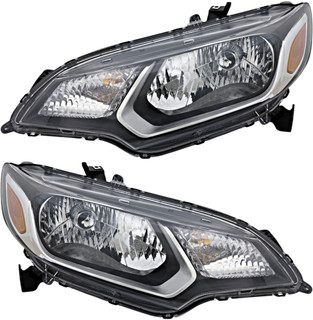 2015-2016 Honda Fit Headlights Driver Left and Passenger Right Side Halogen