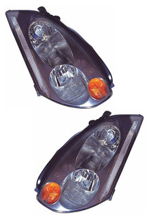 2003-2005 Infiniti G35 Coupe Headlights Driver Left and Passenger Right Side HID/Xenon