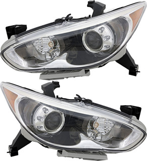 2014-2015 Infiniti QX60 Headlights Driver Left and Passenger Right Side HID/Xenon