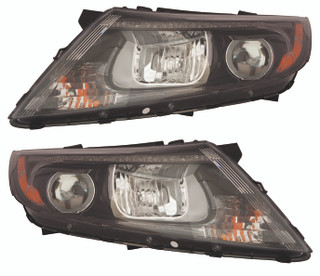 2014-2015 Kia Optima Headlights Driver Left and Passenger Right Side Halogen USA Built Models With LED Parking Light