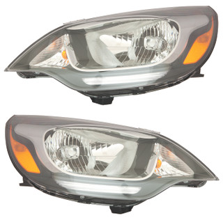2012-2017 Kia Rio Sedan SX Headlights Driver Left and Passenger Right Side Halogen