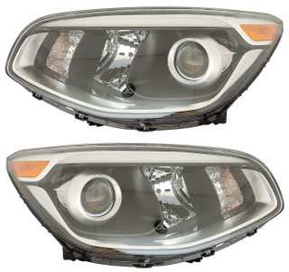 2017-2019 Kia Soul Headlights Driver Left and Passenger Right Side Halogen