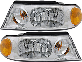 1998-2002 Lincoln Navigator Headlights Driver Left and Passenger Right Side Halogen