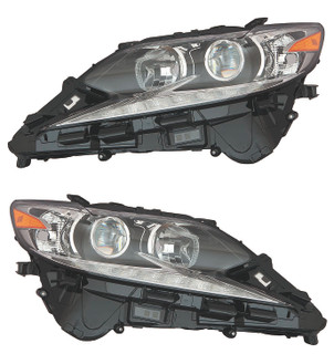 2016-2018 Lexus ES300h Headlights Driver Left and Passenger Right Side Halogen