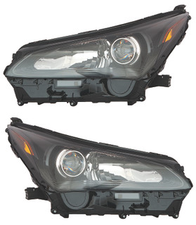 2015-2017 Lexus NX300 Headlights Driver Left and Passenger Right Side Halogen