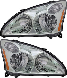 2006-2007 Lexus RX400h Headlights Driver Left and Passenger Right Side Halogen Japan Built