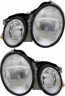 1998-2003 Mercedes Benz CLK Headlights Driver Left and Passenger Right Side HID/Xenon
