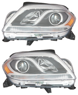 2013-2016 Mercedes Benz G Class Headlights Driver Left and Passenger Right Side Halogen