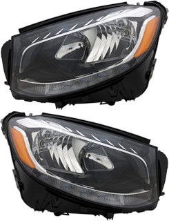 2016-2021 Mercedes Benz GLC Headlights Driver Left and Passenger Right Side Halogen