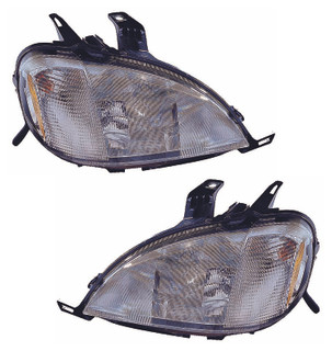 1998-2001 Mercedes Benz M Class Headlights Driver Left and Passenger Right Side Halogen With Sport Package
