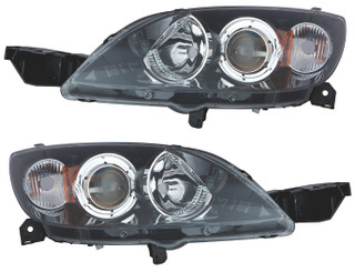 2004-2009 Mazda 3 Hatchback Headlights Driver Left and Passenger Right Side HID/Xenon