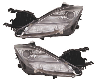 2009-2010 Mazda 6 Headlights Driver Left and Passenger Right Side HID/Xenon