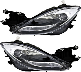 2012-2013 Mazda 6 Headlights Driver Left and Passenger Right Side Halogen