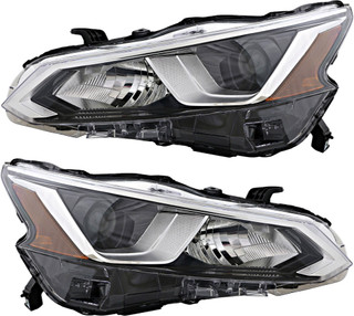 2019 Nissan Altima Headlights Driver Left and Passenger Right Side Halogen