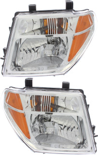 2005-2008 Nissan Frontier Headlights Driver Left and Passenger Right Side Halogen
