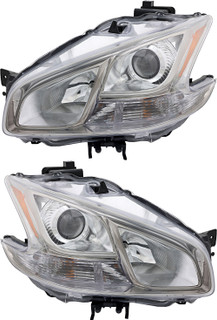 2011-2014 Nissan Maxima SV Headlights Driver Left and Passenger Right Side HID/Xenon