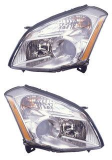 2007-2008 Nissan Maxima Headlights Driver Left and Passenger Right Side HID/Xenon