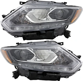 2014-2016 Nissan Rogue Headlights Driver Left and Passenger Right Side LED