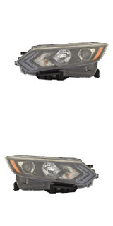 2020-2021 Nissan Rogue Sport Headlights Driver Left and Passenger Right Side Halogen