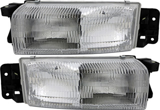 1992-1998 Oldsmobile Achieva Headlights Driver Left and Passenger Right Side Halogen