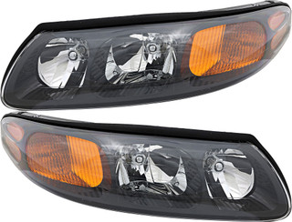 2000-2003 Pontiac Bonneville Headlights Driver Left and Passenger Right Side Halogen Non-GXP Model Only