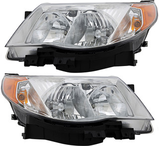 2009-2013 Subaru Forester Headlights Driver Left and Passenger Right Side Halogen