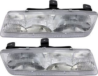 1991-1992 Saturn SL2 Headlights Driver Left and Passenger Right Side Halogen