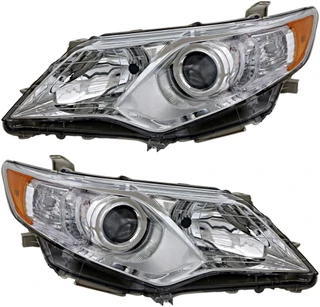 2012-2014 Toyota Camry L/LE/XLE Headlights Driver Left and Passenger Right Side Halogen