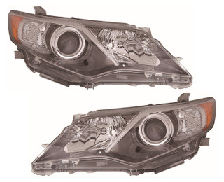 2012-2014 Toyota Camry Headlights Driver Left and Passenger Right Side HID/Xenon