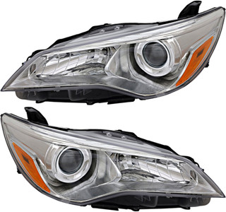 2015-2017 Toyota Camry LE/XLE Headlights Driver Left and Passenger Right Side Halogen