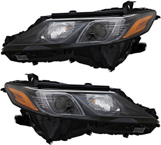 2018-2021 Toyota Camry Headlights Driver Left and Passenger Right Side Halogen NA Built