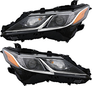2019-2020 Toyota Camry L/LE/SE Headlights Driver Left and Passenger Right Side Halogen NA Built