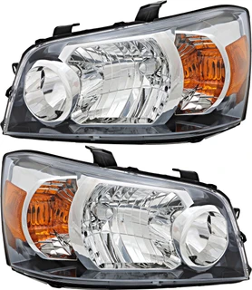 2004-2006 Toyota Highlander Headlights Driver Left and Passenger Right Side Halogen