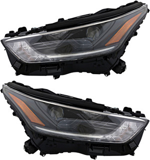 2020-2021 Toyota Highlander XSE Headlights Driver Left and Passenger Right Side Halogen