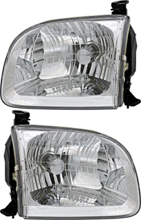 2000-2004 Toyota Tundra Headlights Driver Left and Passenger Right Side Halogen