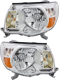 2005-2011 Toyota Tacoma Headlights Driver Left and Passenger Right Side Halogen