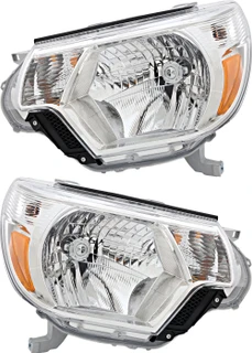 2012-2015 Toyota Tacoma Headlights Driver Left and Passenger Right Side Halogen