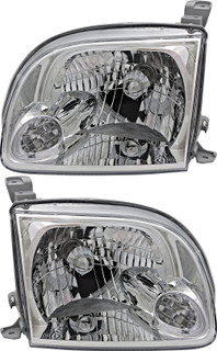 2005-2006 Toyota Tundra Regular and Access Cab Headlights Driver Left and Passenger Right Side Halogen
