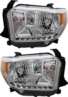 2014-2015 Toyota Tundra SR/SR5/Limited Headlights Driver Left and Passenger Right Side Halogen