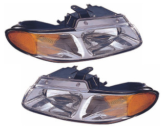 2000 Dodge Caravan Headlights Driver Left and Passenger Right Side Halogen